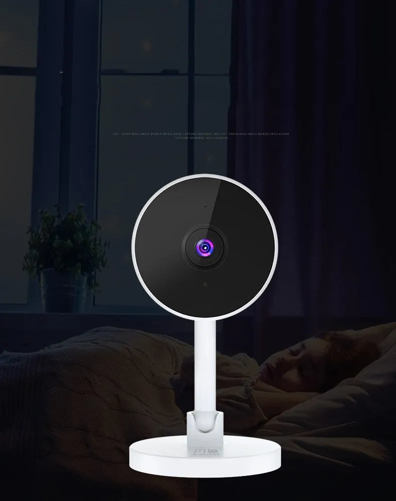 White FLASH FISH SKX10 gun style WiFi security camera with 1080p resolution