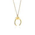Geometric copper pendant necklace with cross chain in gold or silver electroplated finish
