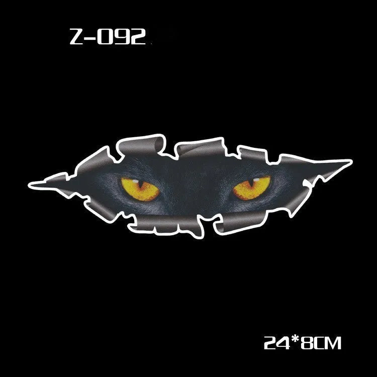 Reflective cartoon eye car body stickers pair for electric vehicle decoration