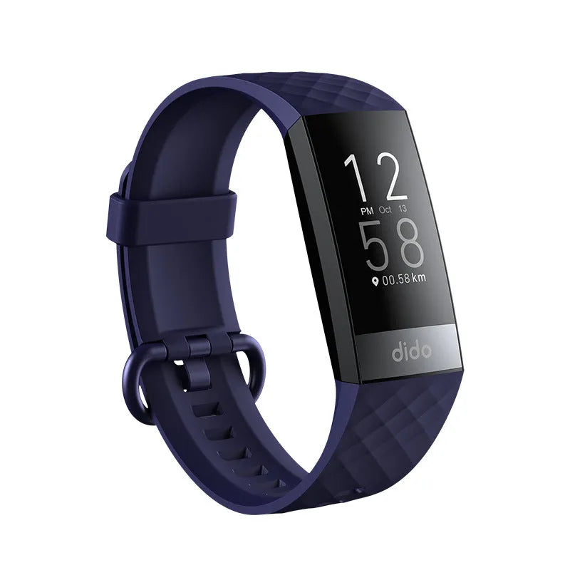 Y6 Black smart bracelet with a 1.1-inch screen displaying health metrics like ECG, blood pressure, and blood oxygen.