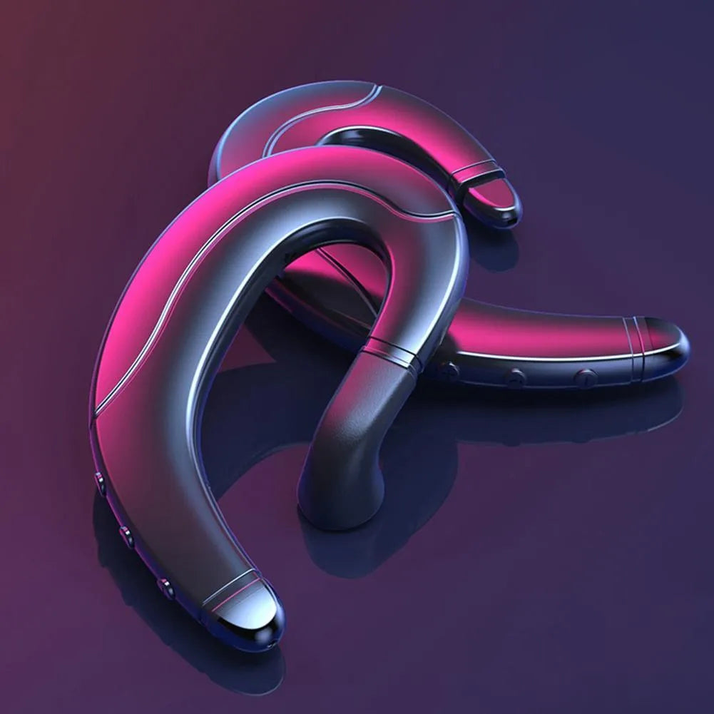 Mounted single-ear Bluetooth headset for driving in black, blue, and red colour options