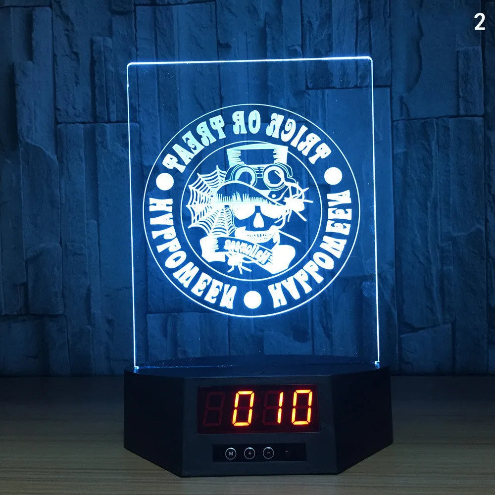 Blue dolphin 3D LED night light on a table with remote control