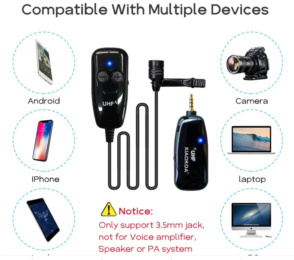 Black lavalier lapel microphone with 3.5mm jack plug for mobile phone voice recording