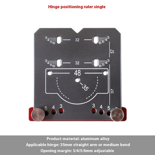 35mm adjustable hinge punch locator ruler with hard alloy blade for cabinet door installation.