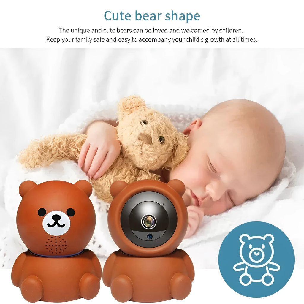 Bear Camera 1080P Wifi security camera with auto tracking and IR night vision for home monitoring