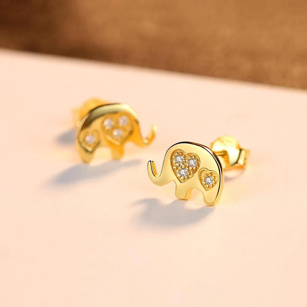 Small Korean geometric earrings in gold or silver, 0.6cm wide by 0.9cm high.