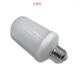 Decorative flame effect LED lamp with flickering emulation lighting for atmospheric room settings