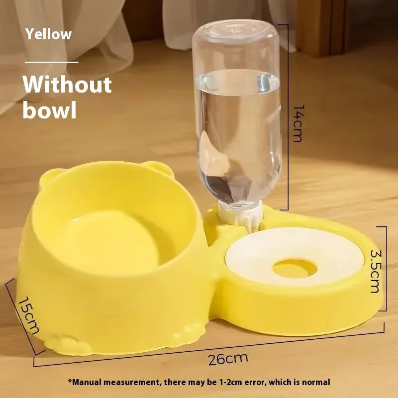 Double bowl automatic drinking pet basin for cats in haze blue colour