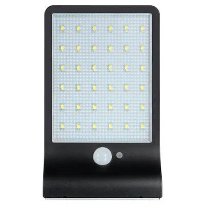 Black and white solar garden light with waterproof IP65 rating for outdoor courtyard and balcony use