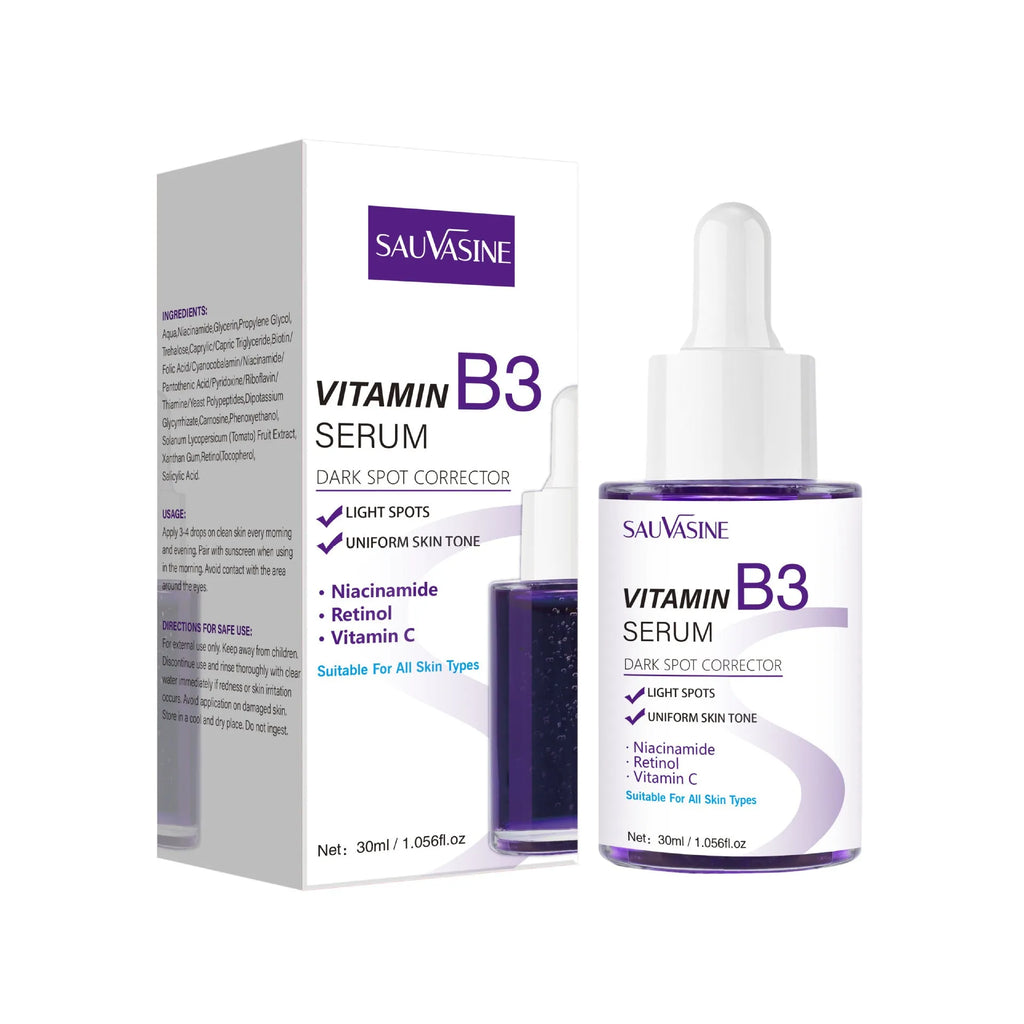 30ml bottle of vitamin B3 facial essence for nourishing moisturising and firming skin care