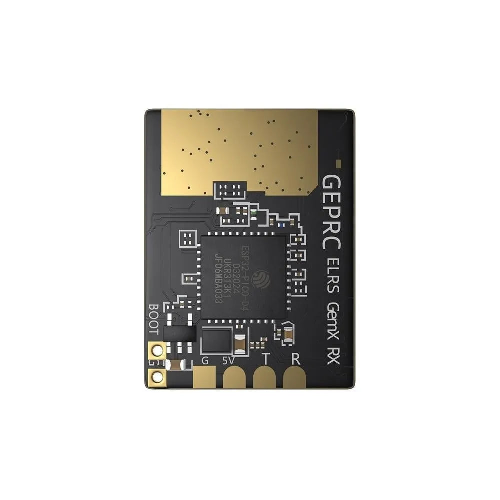 ELRS dual-frequency 915M 2.4G FPV drone receiver with metal case and T-shaped antennae