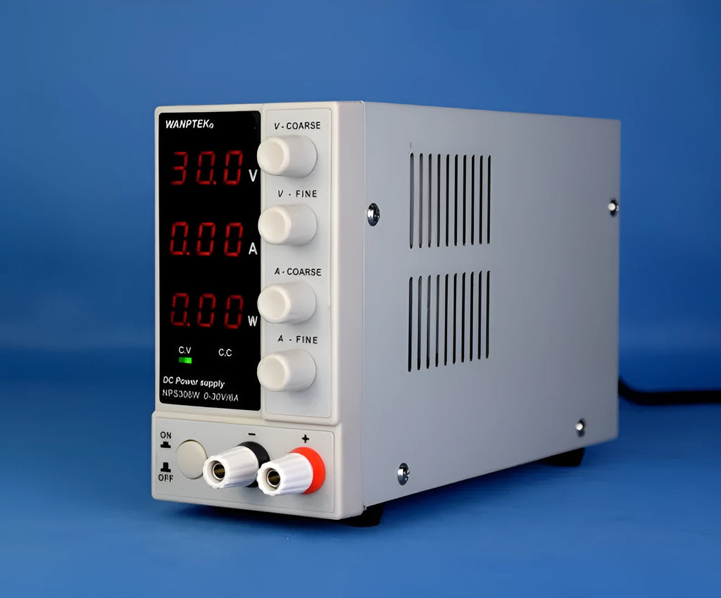 LNPS605W white adjustable DC power supply unit with 0-60V output for electronic repair
