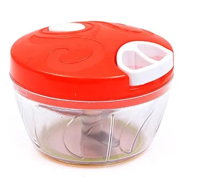 Green manual kitchen chopper with three stainless steel blades and 500ml capacity