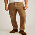 Green corduroy loose straight-leg casual trousers laid flat, showing mid-waist and zip fly detail.