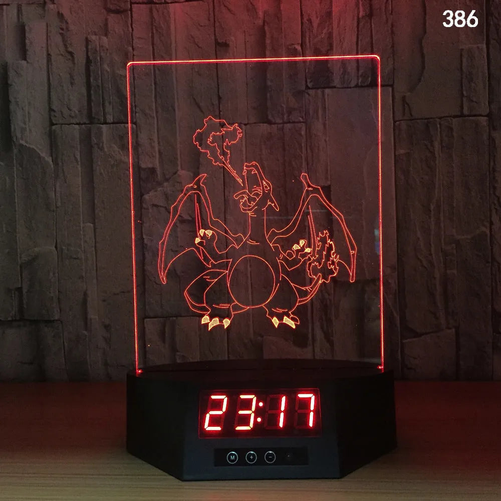 Blue dolphin 3D LED night light on a table with remote control