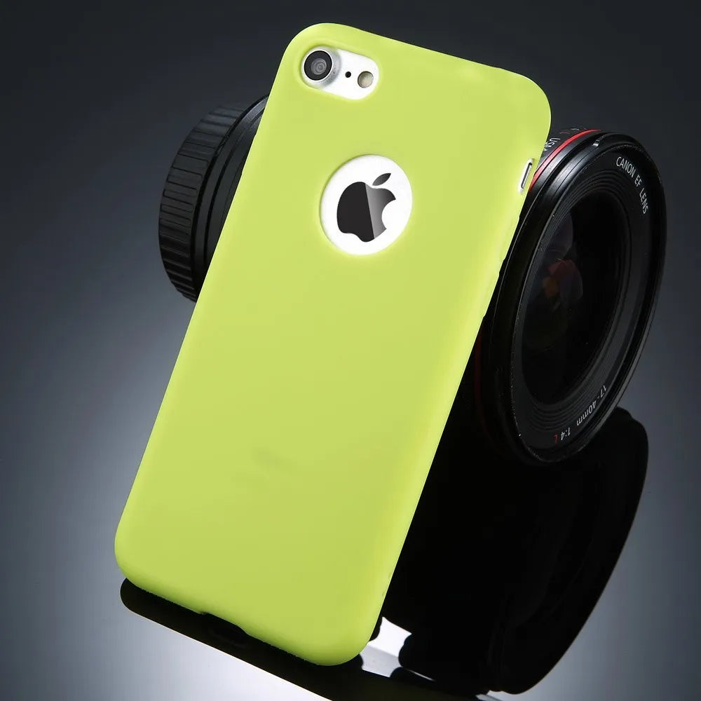 Soft silicone TPU iPhone case in candy colours for multiple iPhone models