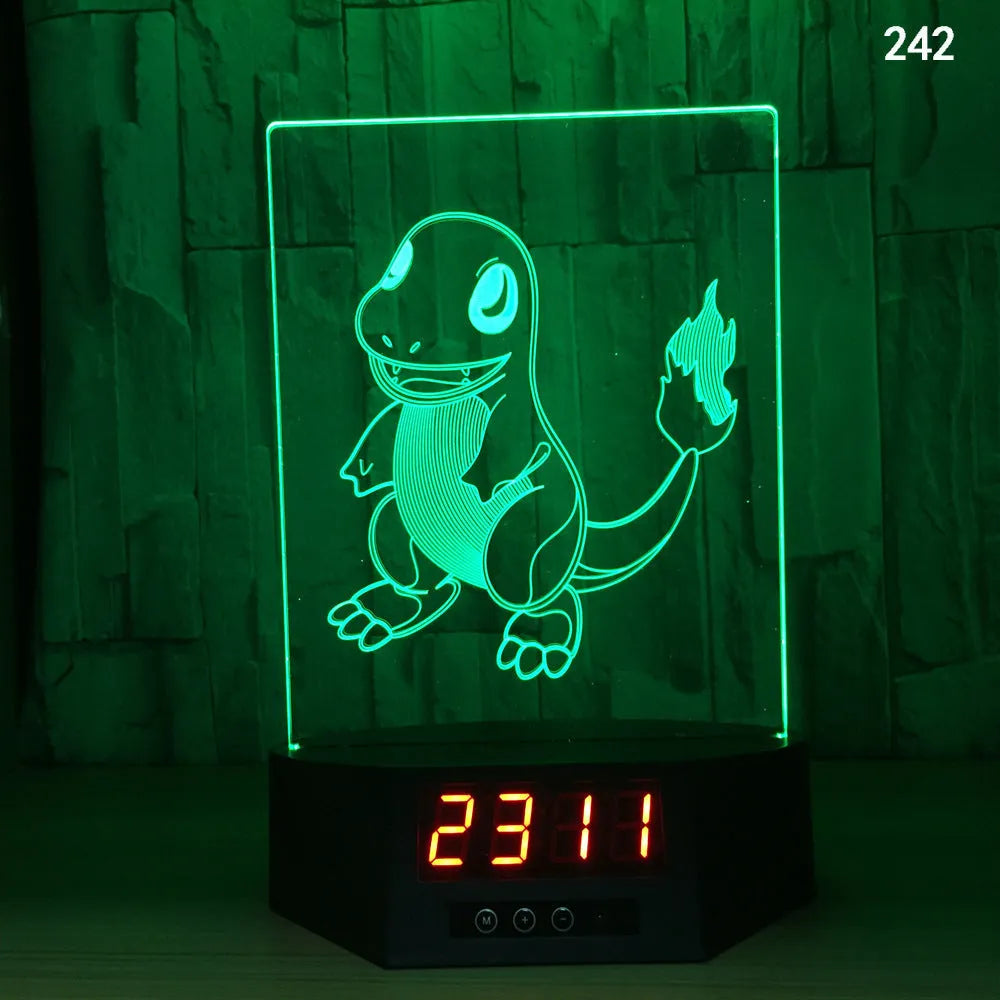 Blue dolphin 3D LED night light on a table with remote control