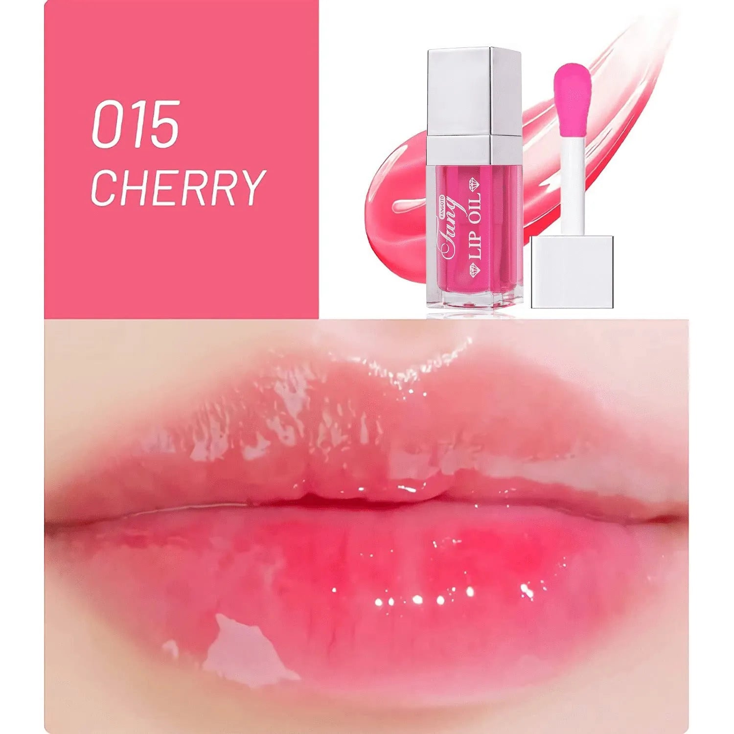 Five colourful tubes of mint-flavoured moisturising lip gloss with repairing formula
