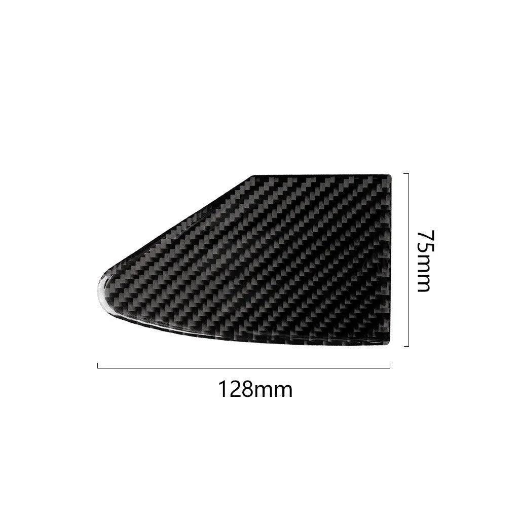Carbon fibre textured sticker for covering a device charging port panel, showing the 3M adhesive backing.
