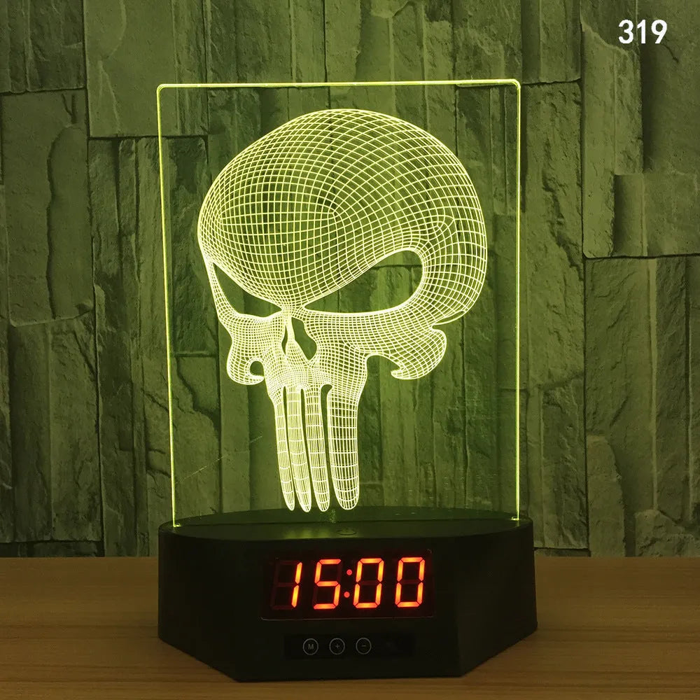 Blue dolphin 3D LED night light on a table with remote control