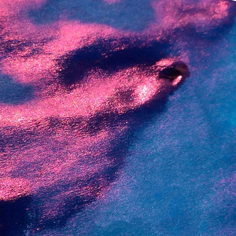 Bottle of gradient color fountain pen ink with gold powder in Red Tide or Truffle shade