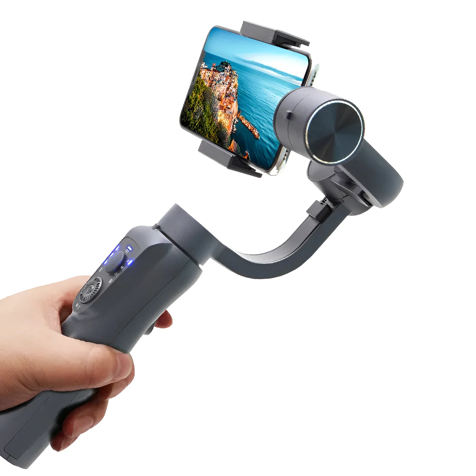 Mobile phone three-axis stabilizer with extension rod and tripod accessories for anti-shake photography