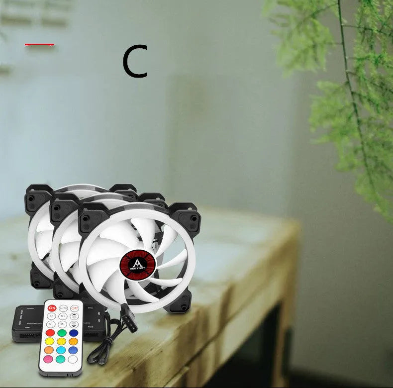 12cm camouflage pattern PC chassis cooling fan with RGB colour changing illumination