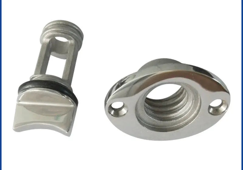 Stainless steel marine water plug for ships and yachts with corrosion-resistant 316 construction