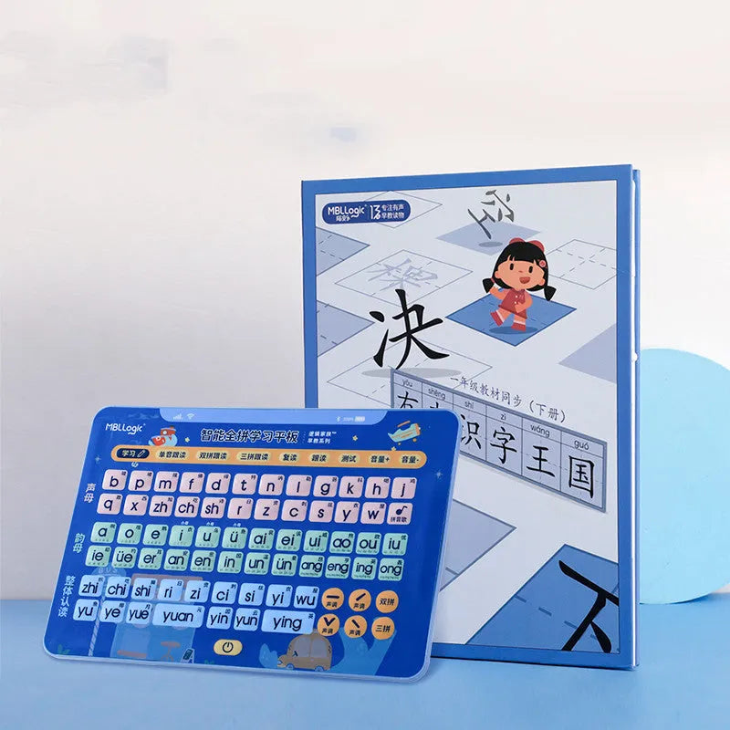 Chinese character learning wall chart with audio function and pinyin spelling cards for children aged 2-8