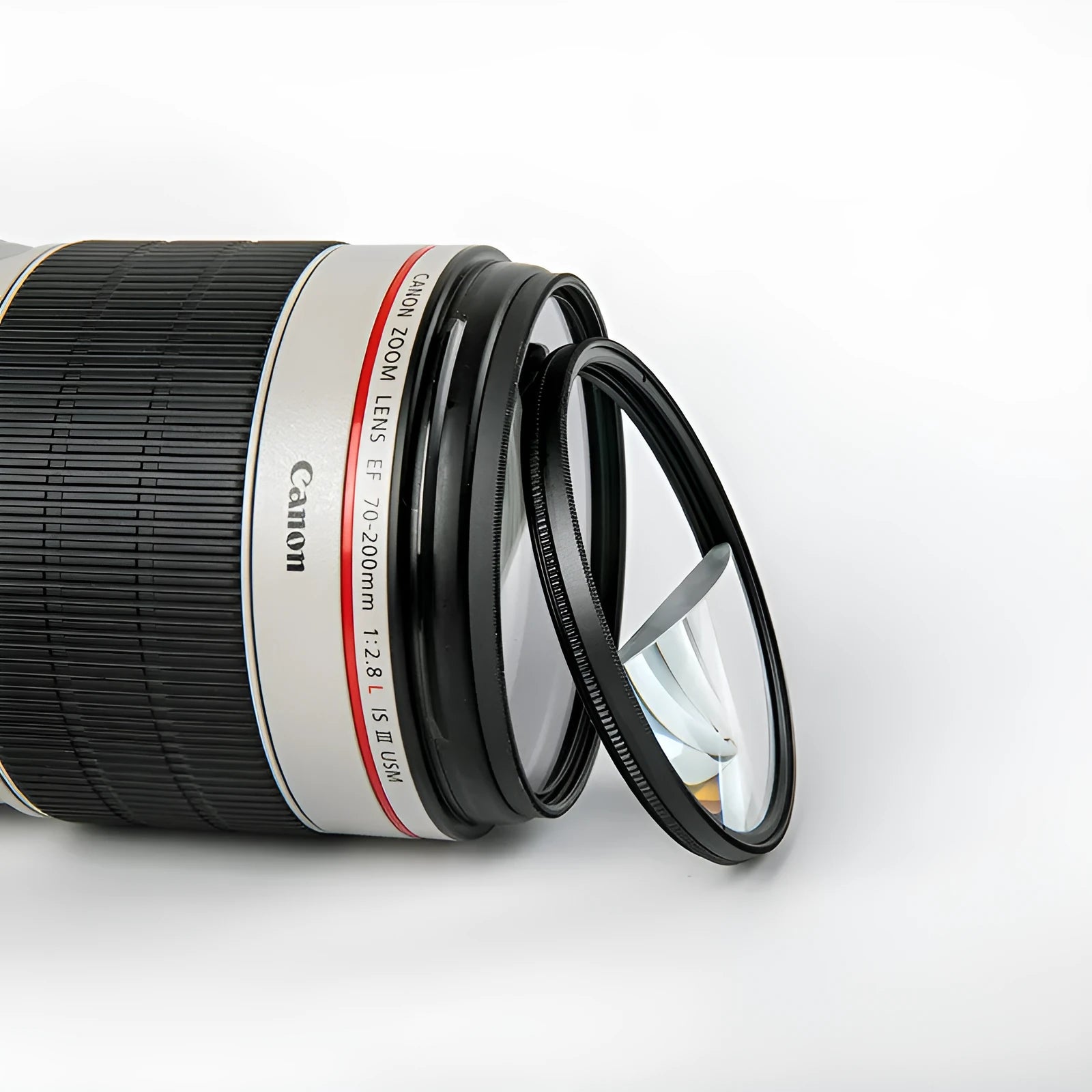 77mm half moon split focus filter for SLR cameras with rotatable metal housing