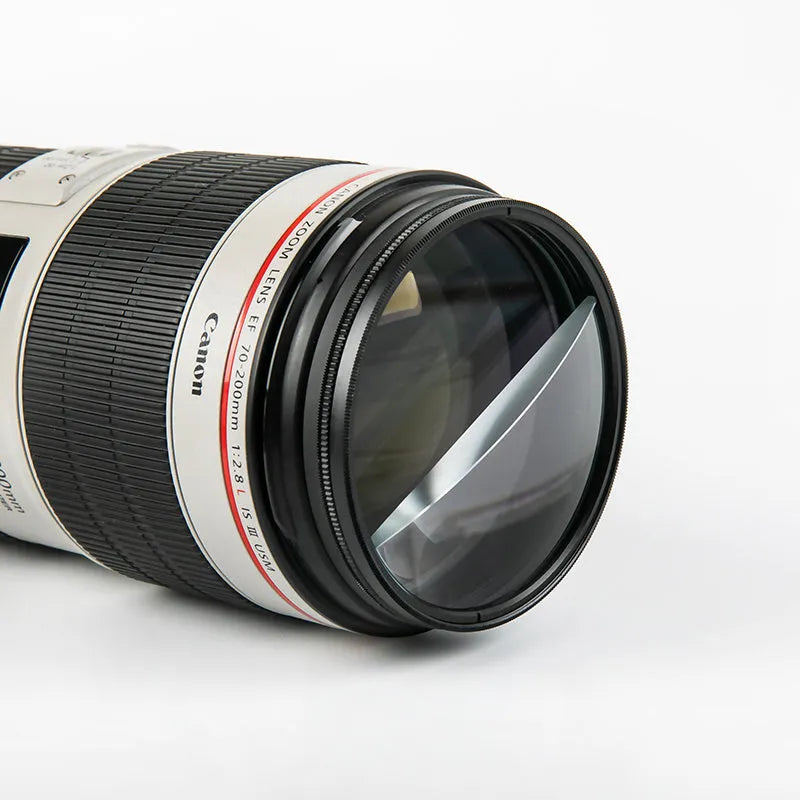 77mm half moon split focus filter for SLR cameras with rotatable metal housing