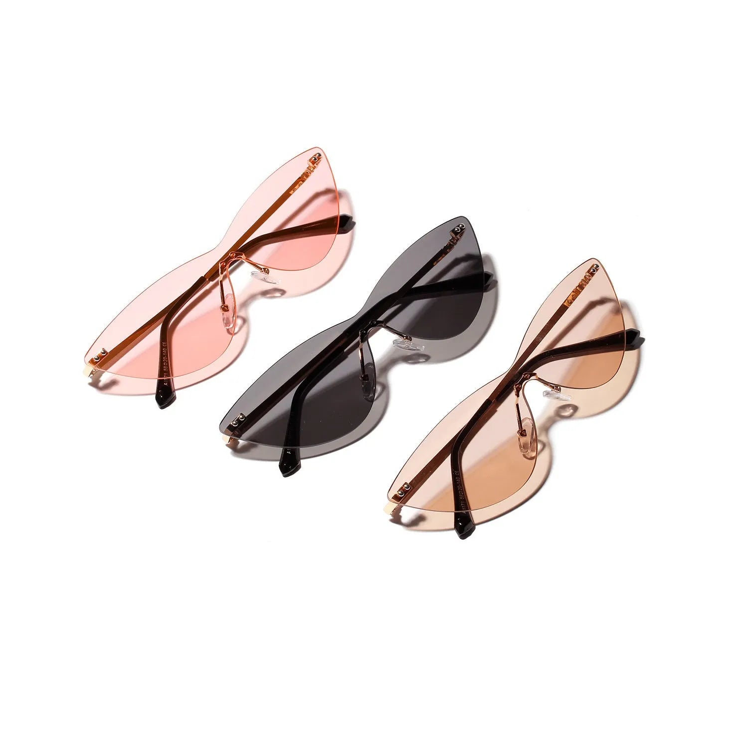 Brown vintage-style sunglasses with a metal frame and polycarbonate lenses.