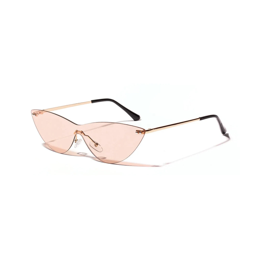 Brown vintage-style sunglasses with a metal frame and polycarbonate lenses.