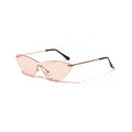 Brown vintage-style sunglasses with a metal frame and polycarbonate lenses.