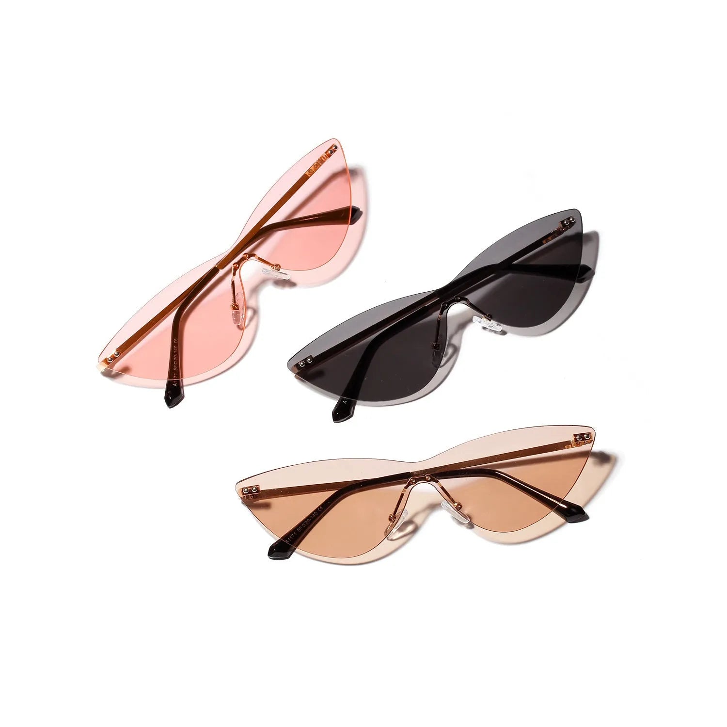 Brown vintage-style sunglasses with a metal frame and polycarbonate lenses.