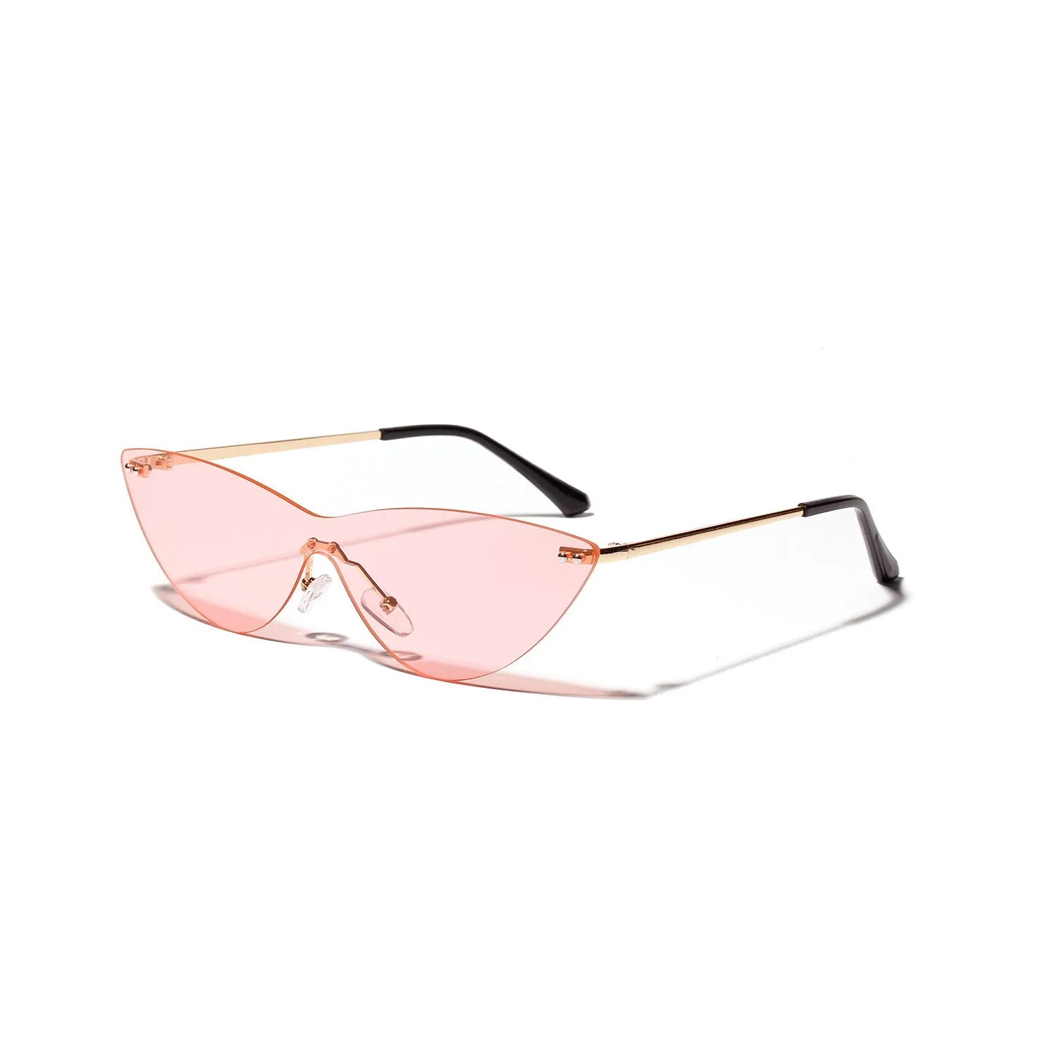 Brown vintage-style sunglasses with a metal frame and polycarbonate lenses.