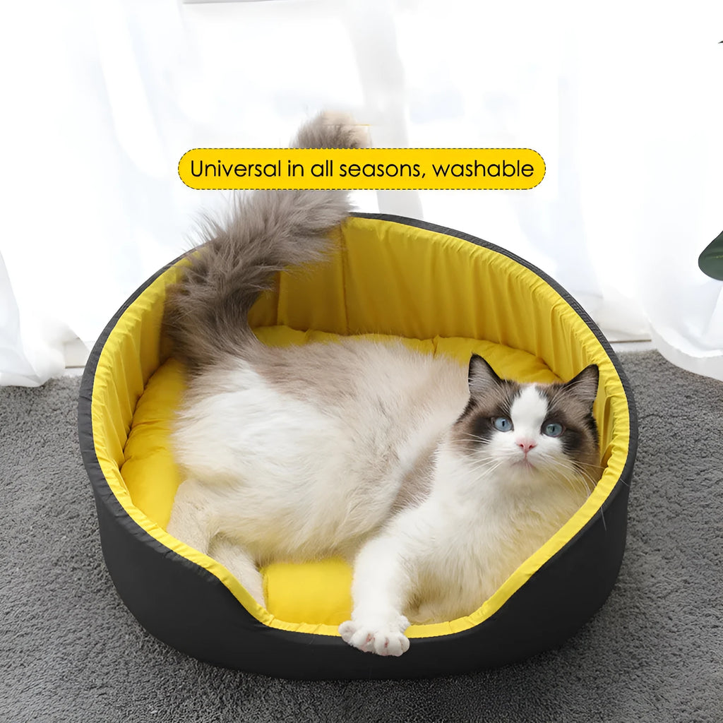Washable black and green cloth pet kennel for dogs and cats in small, medium, and large sizes