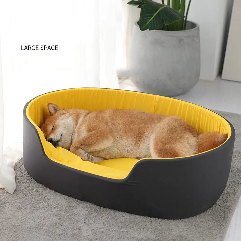 Washable black and green cloth pet kennel for dogs and cats in small, medium, and large sizes