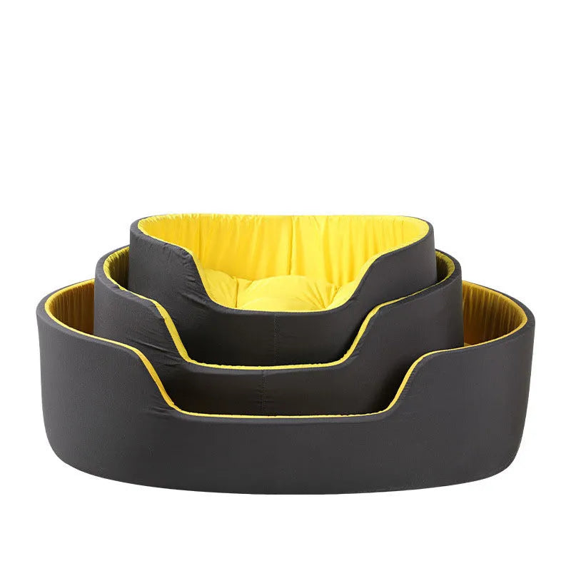 Washable black and green cloth pet kennel for dogs and cats in small, medium, and large sizes