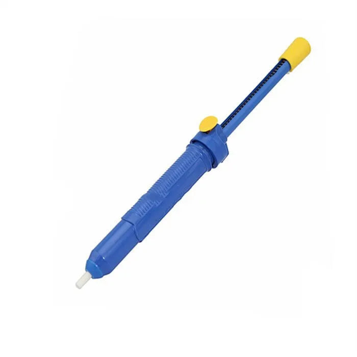 GS-107 manual solder sucker desoldering pump in blue, gold, or silver with 330mm ABS body