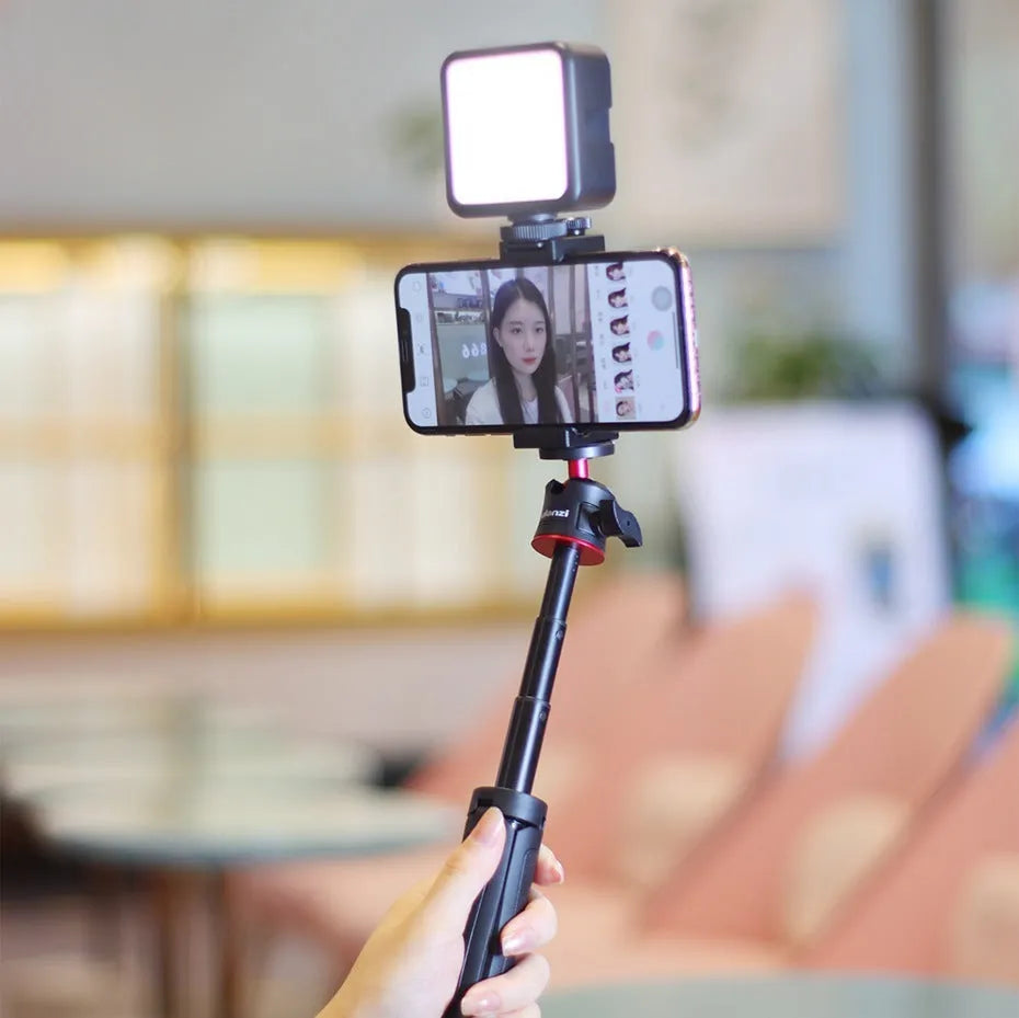 Mobile phone vlog selfie stick with fill light bracket and stand combo kit for video creation