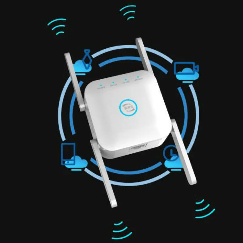 Pixlink AC24 white and black dual-band wireless router with international power plug variants