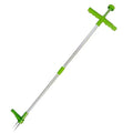Aluminium handle manual weeding tool with plastic head for garden use.