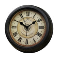 European style retro desk clock with 6-inch round face and silent sweep alarm movement