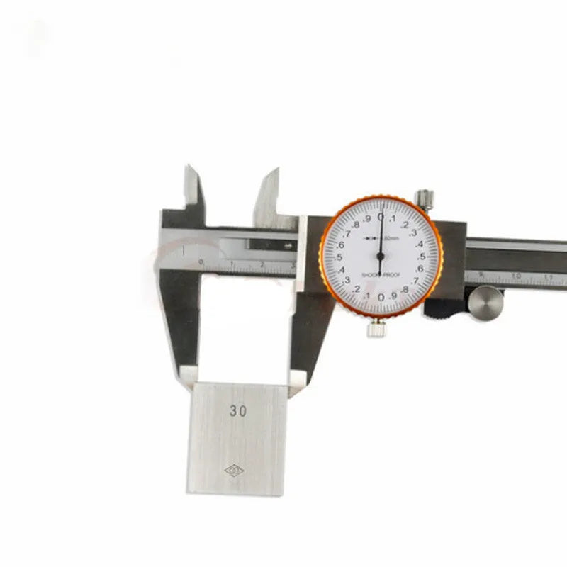 Black or white plastic vernier caliper showing 0-150mm scale and straightedge design.