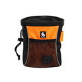 Dog training waist bag with removable compartment in orange or green, showing adjustable strap and storage sections