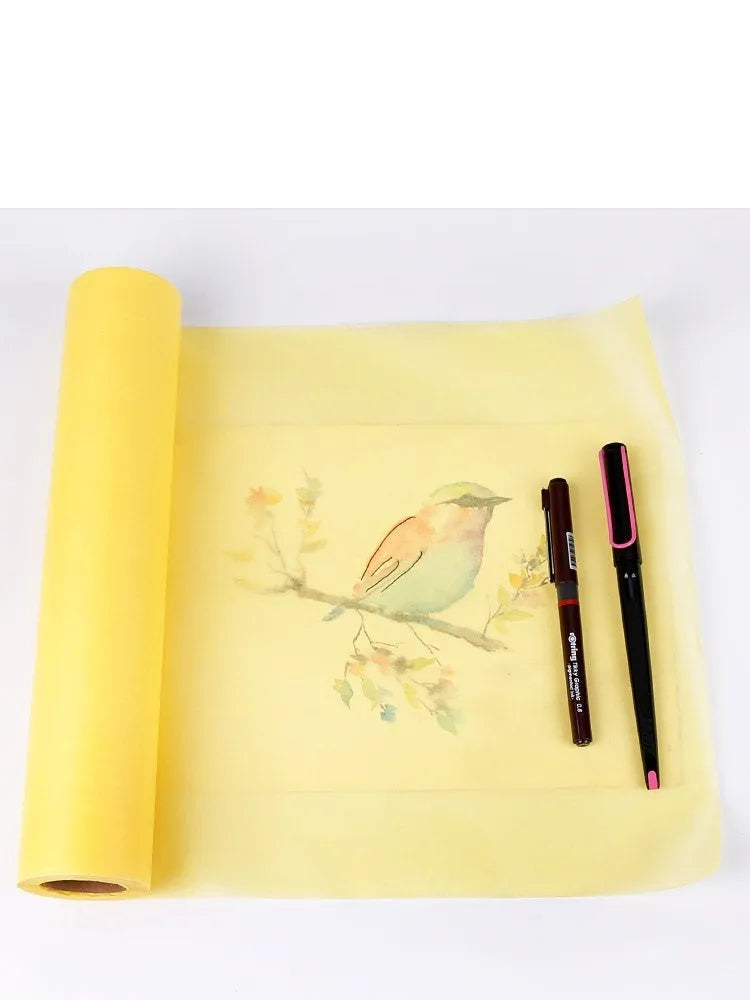 Aikale sketch scroll paper roll in white or yellow for drawing, rubbing and copying work