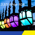 Solar-powered outdoor wall lamp with IP67 waterproof rating for garden and courtyard lighting