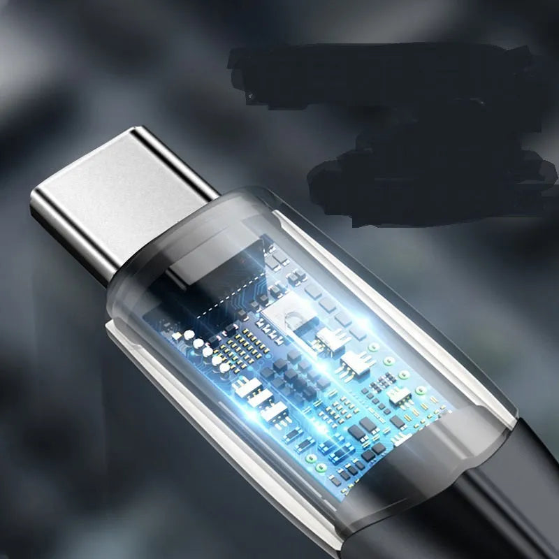 Baseus black and white Android fast charging cables with Micro USB connectors in 1m and 2m lengths.