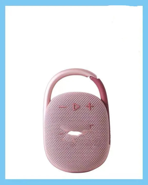 Small portable Bluetooth speaker in one of six colours: black, blue, green, pink, red, or silver grey.